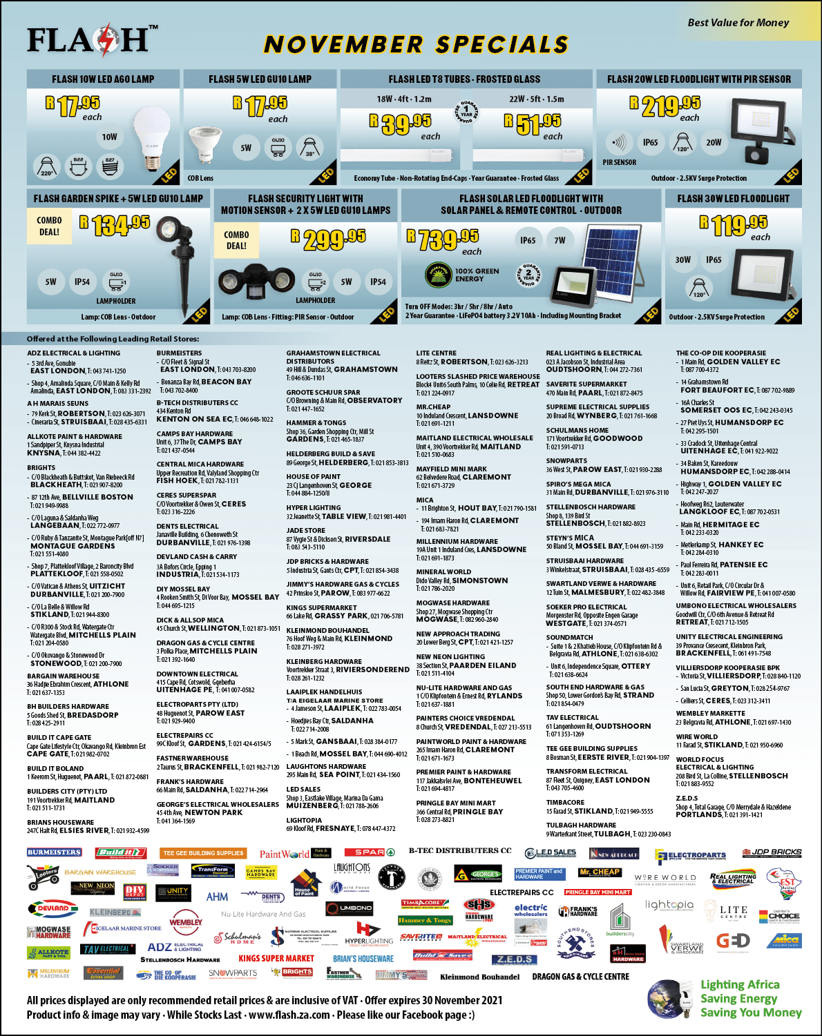 FLASH - LED Lamps and Electrical Components Manufacturer in Cape Town November 2021 CAPE TOWN HOMEMAKERS Home Improvement Magazine and Home Contractors   https:  www homemakersonline co za listings flash-components 
