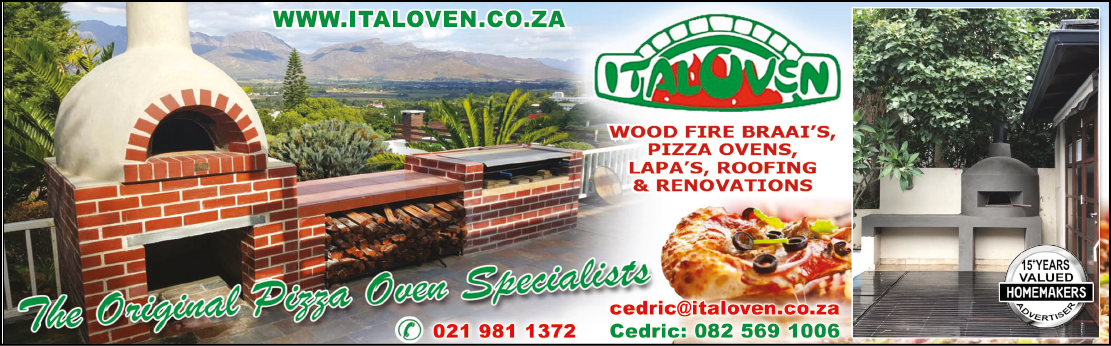 ITAL OVEN  - Pizza Oven Specialist in Cape Town   HOMEMAKERS CAPE TOWN October 2021 Magazine  Home Improvement Suppliers and Contractors  Wood Fire Braais, Pizza ovens, Lapa s, Roofing and Renovations https:  www homemakersonline co za listings ital-oven 