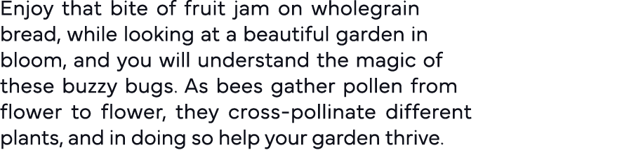 Enjoy that bite of fruit jam on wholegrain bread, while looking at a beautiful garden in bloom, and you will understa   