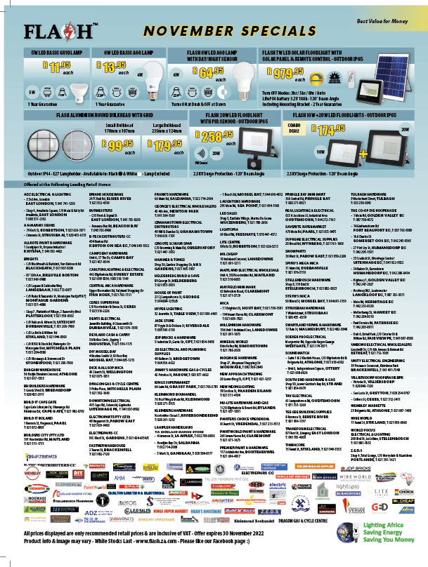 flash components and lighting