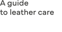 A guide to leather care 