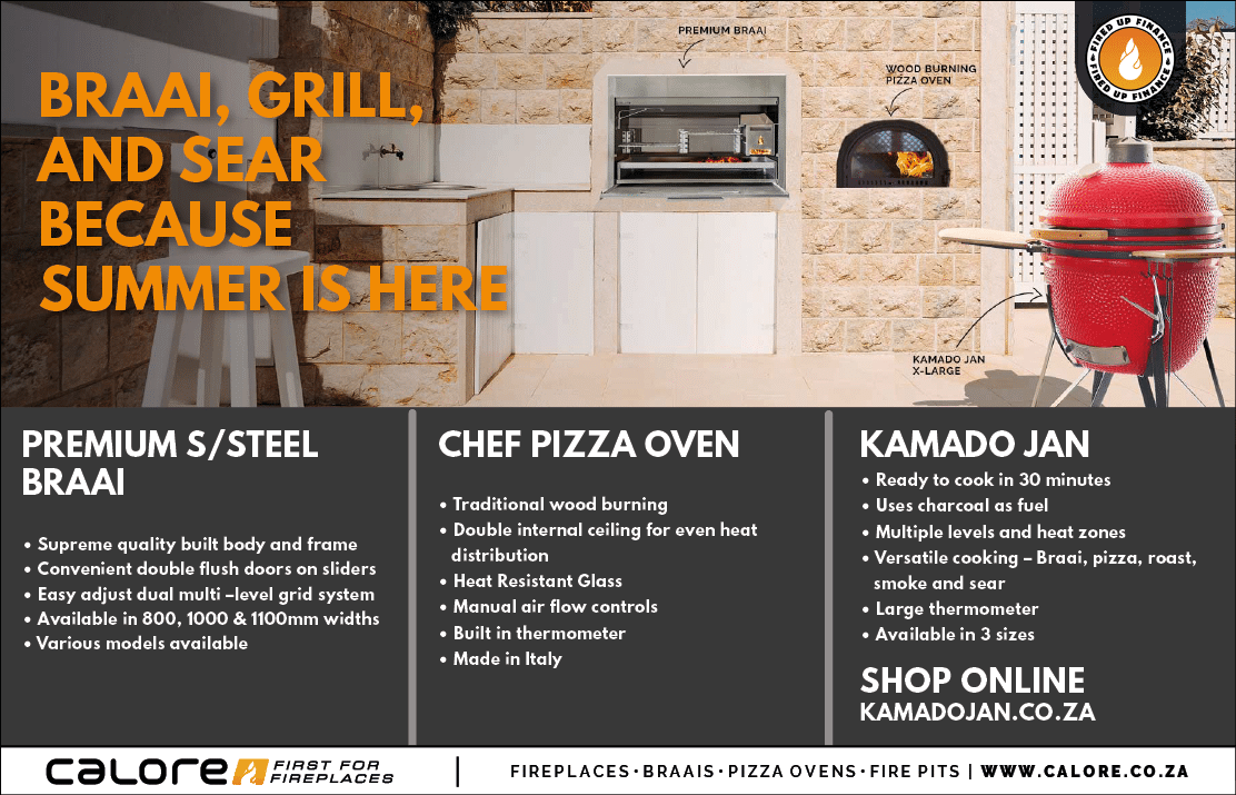 BUY KAMODO JAN ALL IN ONE GRILL  IN JOHANNESBURG November 2021 Johannesburg HOMEMAKERS Home Improvement Supplier Magazine  The ultimate all in one grill  Calore - First for fireplaces