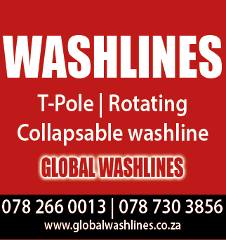 Global Washlines November 2021 Johannesburg HOMEMAKERS Home Improvement Supplier Magazine  T-Poles, Rotating washlines and collapsable washlines https:  www homemakersonline co za listings global-washlines 