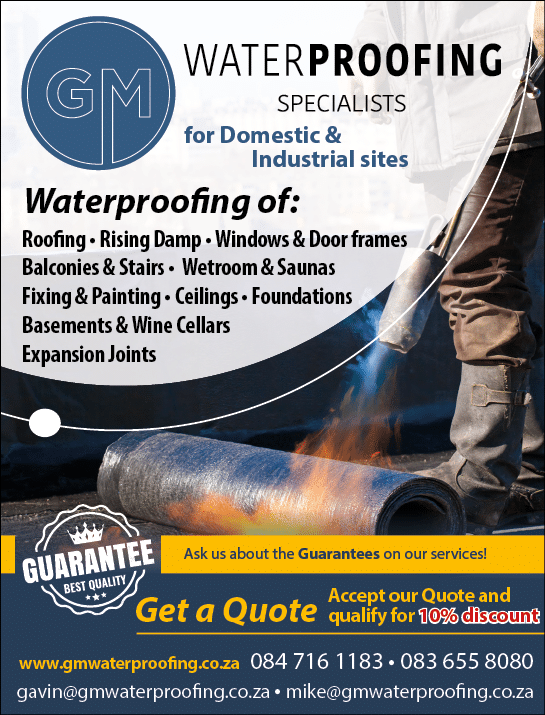 GM Waterproofing - Waterproofing specialists in Johannesburg  https:  www homemakersonline co za listings gm-waterproofing 