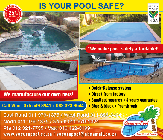 Secur A Pool - Pool Net and Pool Safety Specialists in Johannesburg  Tel: 076 549 8941 Website: www securapool co za