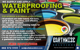 Earthwise Solutions - Paint and Coatings supplier in Johannesburg November 2021 johannesburg HOMEMAKERS Home Improvement Supplier Magazine  We manufacture and supply 100% Eco Friendly paint  See advert, more info and full contact details here  HOMEMAKERSonline co za Vetted Home Suppliers you can trust 