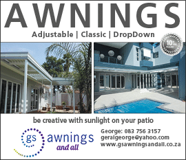 GS AWNINGS- AWNING SPECIALISTS IN JOHANNESBURG November 2021 johannesburg HOMEMAKERS Home Improvement Supplier Magazine  https:  www homemakersonline co za listings gs-awnings 