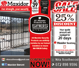 MAXIDOR - EXPANDABLE SECURITY DOORS IN JOHANNESBURG November 2021 Johannesburg HOMEMAKERS Home Improvement Supplier Magazine  Security products and barriers specialists  https:  www homemakersonline co za listings maxidor-jhb