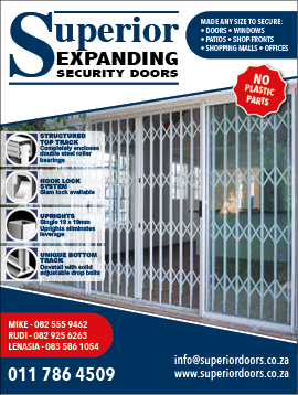 SUPERIOR EXPANDING SECURITY DOORS- SECURITY DOOR SUPPLIER IN JOHANNESBURG November 2021 Johannesburg HOMEMAKERS Home Improvement Supplier Magazine  https:  www homemakersonline co za listings expanding-security-doors 