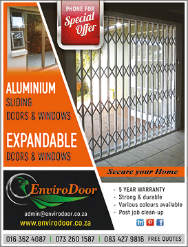 ENVIRO DOOR - ALUMINIM SLIDING DOORS AND WINDOWS IN JOHANNESBURG November 2021 Johannesburg HOMEMAKERS Home Improvement Supplier Magazine  ALSO SECURITY DOORS  Strong and durable doors  Various colours available for doors  Post job clean up  https:  www homemakersonline co za listings enviro-door