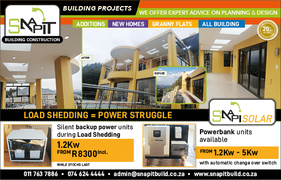 SNAPIT - BUILDING AND CONSTRUCTION CONTRACTOR IN JOHANNESBURG November 2021 Johannesburg HOMEMAKERS Home Improvement Supplier Magazine  Expert advice on planning and design  Additions  New homes  Granny flats  All building  https:  www homemakersonline co za listings snapit-building-contractors 