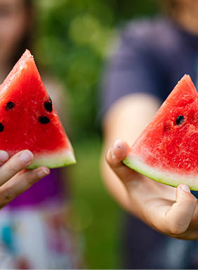 watermelon wedges for beach snack