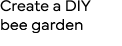 Create a DIY bee garden 