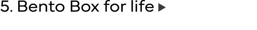5  Bento Box for life 