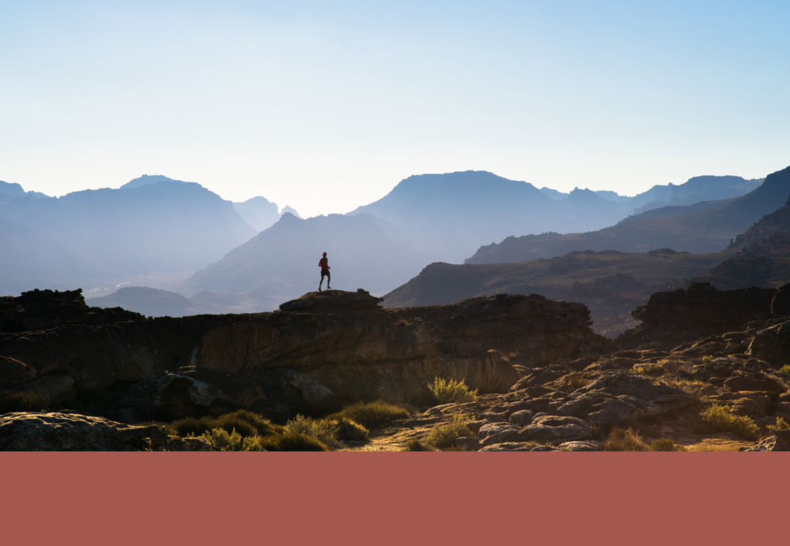 Running in the Cederberg mountains