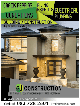 gj construction crack repairs and building and constrution work