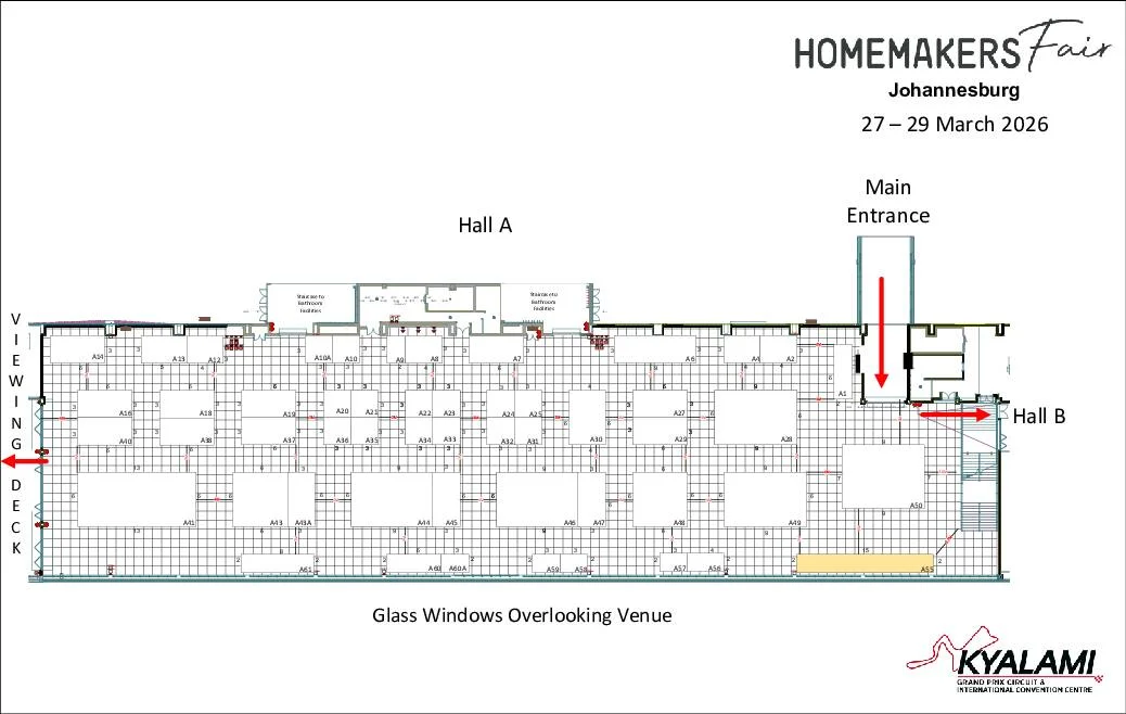 2026 Jhb HOMEMAKERSFair. Hall A (Exhibitor Layout)
